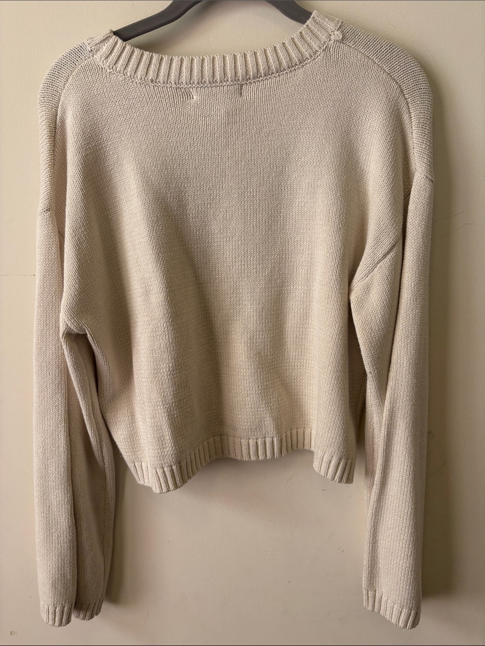 Sincerely Jules Cream Crewneck Sweater with Black Bow - Picture 3 of 6